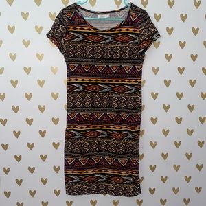 LuLaRoe Julia Aztec Print Sheath Dress